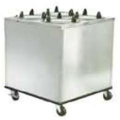 Lakeside 5407 Non-Heated Cabinet Style Mobile Dish Dispenser, Four Tubes & 7-1/4