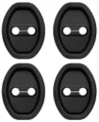 4PCS Door Latch Lock Cover for Nissan for Pathfinder 2020 2025, Silicone Door Latch Guard, Self-Adhesive Car Decorations, Black