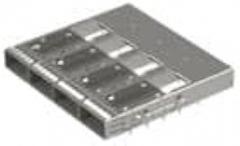 Molex/Waldom, 203371-1253, QSFP-DD Cage Assembly 1-by-5 Open Top Spring Fingers No Rear Legs with Press-Fit Pins (2 Item/s)