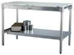 New Age 24P96KD Poly Top Work Table with Open Base 96