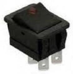 35-686 Rocker Switch, DPST On-Off, 20A 125/250VAC, Red Spot LED Illuminated, 1.18 x .870 Mounting Hole