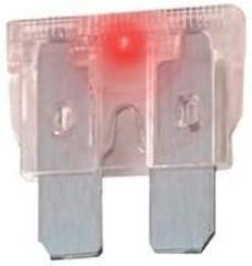 NTE Electronics 74-LAF25A Fast Acting Automotive Fuse with LED Indicator, ATC_ID Equivalent, Blade Type, 25 Amp, 32V, Natural