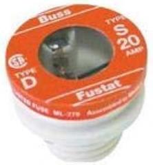 Arrow Hart/Cooper, S8, Fuse Plug Slow Blow Acting 8A 125V Threaded Socket Plug 29.46 X 31.75mm Box (2 Item/s)