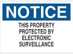 Notice This Property Protected by Electronic Surveillance 12