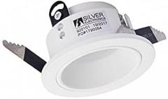 Silver Electronics 920101 - Recessed Ring Sona Circular Tilting White. Made of Aluminium. GU10 lamp Holder not Included, CE and ROHS Certified