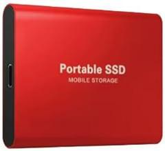 Generic 2TB Mini SSD Hard Drive SSD 2.5-Inch Portable Smart Electronics for Laptops and Mobile Phones - Red