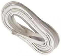 Telephone Cord Modular 4Way 15Ft, Silver - 30-9515
