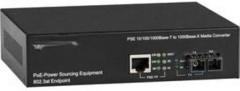 10/100/1000BT PoE Media Converter, Multimode Fiber, SC Connector, LPS500A-MM-SC-R3, 30W IEEE 802.3af/at