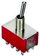 35-038 Miniature Toggle Switch 4PDT On-Off-On 5A
