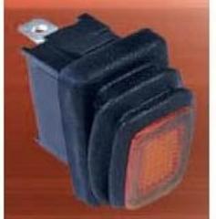 OEM ZF Electronics KRE2DNA1BBB, Switch Rocker (ON) Off SPST Quick Connect Rocker 16A 250VAC 28VDC 372.85VA 100000Cycles (25 Items)