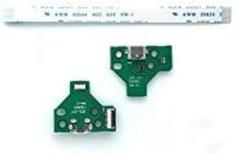 Ambertown 12 Pin USB Charging Port Socket Board with Flex Ribbon Cable for PS4 Controller