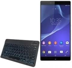 BoxWave Keyboard Compatible with Sony Xperia Z3 - SlimKeys Bluetooth Keyboard - with Backlight, Portable Slim LED 7 Colors - Jet Black