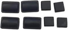8 in 1 Screw Rubber Feet Cover Set for WII Console Screw Dust Cover (Black)