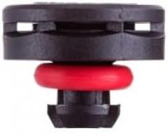 Amphenol, VENT-PQ1NBK-O8001, Pressure Relief Vent Snap-in Plastic > 550ml/min at 7 kPa ePTFE (Oleophobic) Black IP69K (100 Items)