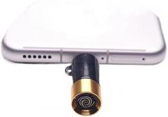 Type-C Plug-in Electric Lighter, Windproof Tungsten Filament, Portable Mini Design, Gold (Black Gold)