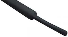 QUALTEK ELECTRONICS Q5-3X-1/4-01-SS100M Adhesive Lined Heat Shrink Tubing, Dual Wall Flexible, Black, PO (Polyolefin), 3:1, 6 mm, 2 mm