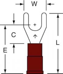 Scotchlok 80611465040 MNG18-10FX Fork Nylon Insulated (Pack of 100)