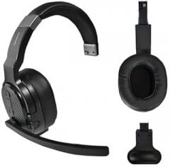 FalconEye Electronics Patriot Convertible Bluetooth Over The Head Single or Dual Ear Stereo Noise Canceling Headset - 200ft+ Range