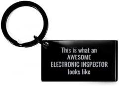 Generic This Is What An Awesome Electronic Inspector Looks Like Keychain For Him Her Coworker Colleague Christmas Birthday Gift Key Chain
