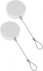 Uonlytech 2pcs Retractable Security Cable Lock Steel Wire Theft Cable for Electronic Devices and Mobile Phones Easy Installation for Store Displays and Protection