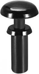 #US 50pcs Push Clip Rivet 3mm X 6.6mm PCB Circuit Panel Nylon Fastener Black