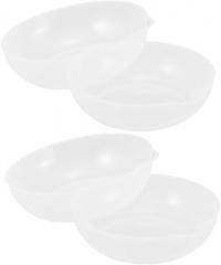 4pcs Transparent Electronic Scale Bowls Lightweight Kitchen Weighing Pans with High Chemical Resistance for Food Prep Cooking Baking and Jewelry Measurement
