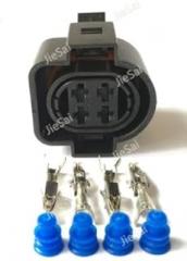 Wiring Connecting Terminals - PA66 4 Pin Female Auto Sealed Wire Harness Electronic Connector - (Color: 1 Set)
