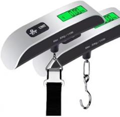 Digital LCD Display 110lb/50kg Electronic Luggage Hanging Suitcase Travel Weighs Baggage Bag Weight Balance Portable Scale Tool (Hook)