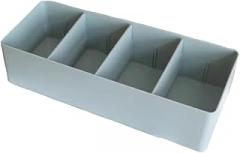 Cord Organizer Box, Adjustable Battery Storage Case for Desk Drawer, Stationery, USB, Phone Charger, Electronics Accessories, Data Cables, Pencil Case (Blue)