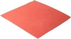 Heat Resistant Silicone Sponge Sheet, 250x250mm Red Closed Cell Silicone Sponge Mat Adhesive for Electronic 1-5mm(1mm)