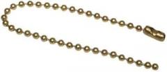 Beaded Chain, Brs, Brs Pld, 4-1/2 In, PK100