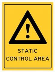 Static Control Area Sign, Durable Tin & UV-Resistant - Fit Laboratory, Factory Electronics Zone, Office Server Room, Industrial/Commercial Use 8
