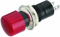 NTE Electronics 54-569 Illuminated Bat Handle Toggle Switch, SPST Circuit, ON-None-Off Action, PC Amber Neon Actuator, 0.25