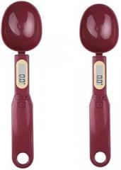2PCS Spoon Scale Digital Scale Electronic LCD Food Scale 0.1-500g Cooking Flour Milk Coffee Powder Weight Measure Spoon Red