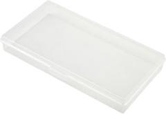 Transparent Plastic Storage Box for Small Component Organizer, Clear Mini Travel Storage Container for Screws, Electronic Parts, and Cable Cord, 17.5x10.6x2.5cm(14.4x7.7x2cm)