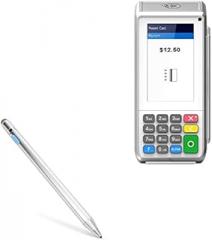 BoxWave Stylus Pen Compatible with Pax A80 - AccuPoint Active Stylus, Electronic Stylus with Ultra Fine Tip - Metallic Silver