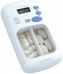 Pill Organizer with Electronic Timer, Smart Timing Reminder Pill Box, Airtight Moisture-Proof, BPA-Free Food-Grade PP Material, Compact Travel-Friendly, Easy-Open Design with Large Buttons & Clear