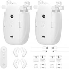 Automatic 3 in 1 Home Electric Smart Curtain Opener With Remote Controller for Opening and Closing (2pcs)