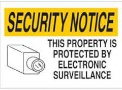Security Notice This Property Is Protected By Electronic Surveillance Sign 8