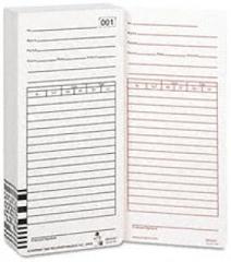 Time Cards for ES1000 Electronic Totalizing Payroll Recorder, 100 Per Pack (ACPES1010)
