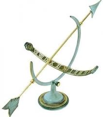 Rome Industries Brass Armillary Sundial Antique-Style Sundial Home & Office Decor