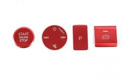 Handbrake Button Bezel Trim Car Center Console Electronic Handbrake Switch Trim for A3 8Y 2021-2022 Engine Start Buttons Sequins Decoration Accessories