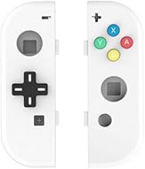 NS Joycon Handheld Controller Housing with D-Pad Button DIY Replacement Shell Case for Nintendo Switch Joy-Con (L/R) Without Electronics (Joycon D-Pad-White)