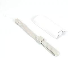 Replacement Battery Cover Lid Door Pack Shell Case + Hand Strap Lanyard for Wii Remote Controller (White)