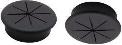 2PCS 2Inch (50mm) Desk Cord Grommets Wire Cable Hole Cover for Office PC Desk Cable Cord Cover Black (Black- 2pcs)