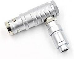 Gimax factory supply RC-FHG 0K elbow plug male 2345679pin circular automotive electronic waterproof LEMOS connector - (Color: Silver, Pins: 6P, Insert Type: Male Insert)