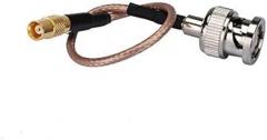 DHT Electronics RF coaxial Coax Cable Assembly BNC Male to MCX Female 6''