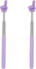 2 Pack Finger Reading Stick - Telescopic Teacher Pointer, Extendable Hand Pointer for Classroom, Presentation, Teaching(Purple)