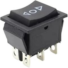 Momentary Rocker Switch 6 pins 16A 6P self-Return Toggle Switch Forward Reverse Electronic Starter Switch Inverted Control Converter Control Switch(Momentary)