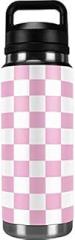 Skinit Decal Skin Compatible with YETI Rambler 26oz Bottle - Originally Designed Pink and White Checkerboard Design